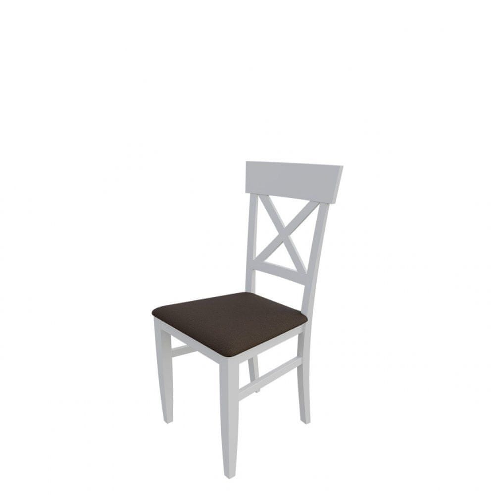 Veneti Jedálenská stolička MOVILE 39 - biela / tmavá hnedá 1